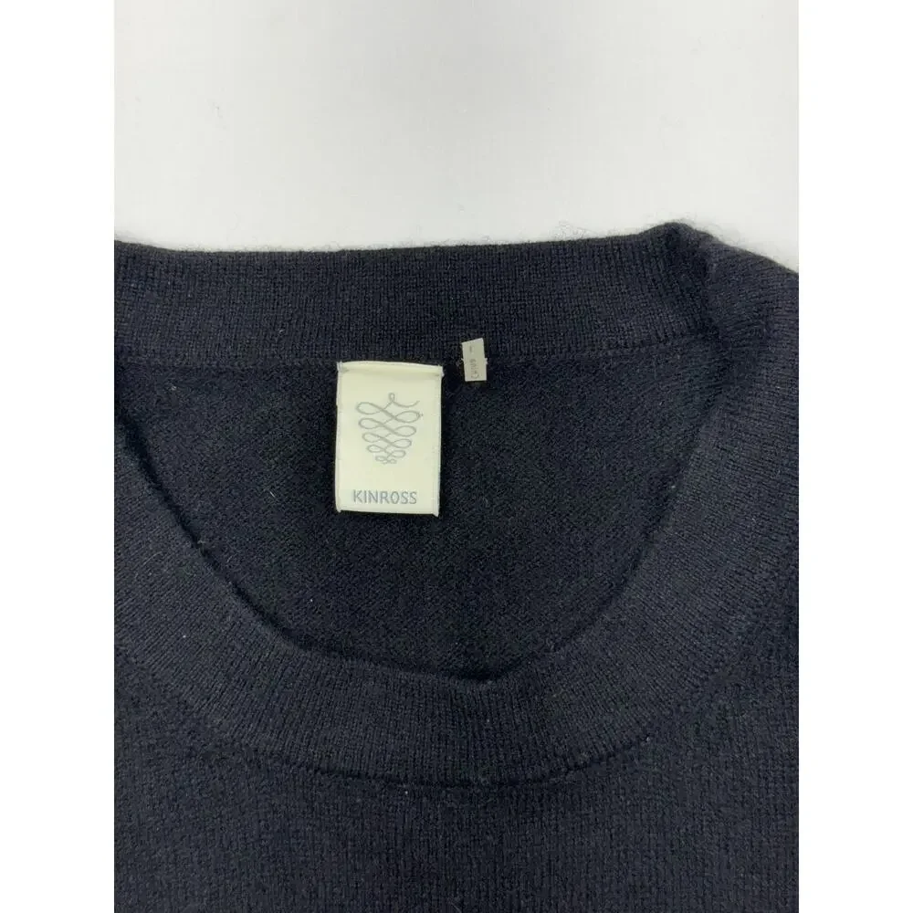 Kinross Cashmere Women's Black Knit 100% Cashmere Sweater Dress L (Retail $495) - Picture 6 of 10